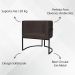 Kit 2 Poltronas Luna Suede MARROM Base de Ferro PRETA