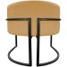 Kit 2 Poltronas Luna Suede MOSTARDA Base de Ferro PRETA