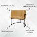 Kit 2 Poltronas Luna Suede MOSTARDA Base de Ferro PRETA