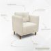 Kit 2 Poltronas Para Sala Aviv Decorativa Recepção Escritório Confortável Reforçada Linho Premium Bege