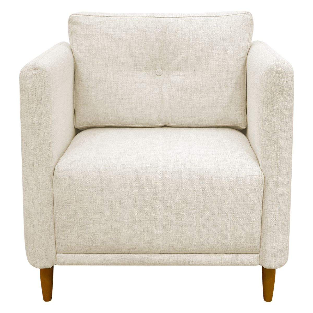 Kit 2 Poltronas Para Sala Aviv Decorativa Recepção Escritório Confortável Reforçada Linho Premium Bege