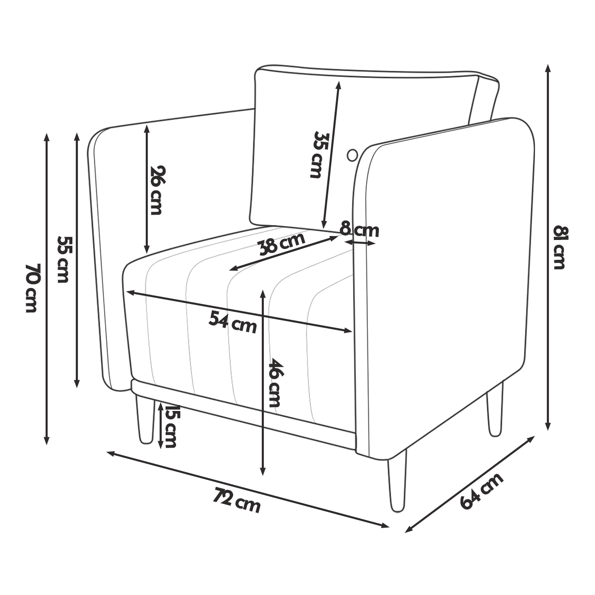 Kit 2 Poltronas Para Sala Aviv Decorativa Recepção Escritório Confortável Reforçada Linho Premium Cinza