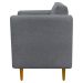 Kit 2 Poltronas Para Sala Aviv Decorativa Recepção Escritório Confortável Reforçada Linho Premium Cinza