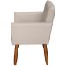 Kit 2 Poltronas Para Sala Decorativas Reforçadas Beatriz Suede Bege Pé Castanho - Clique E Decore