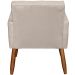 Kit 2 Poltronas Para Sala Decorativas Reforçadas Beatriz Suede Bege Pé Castanho - Clique E Decore