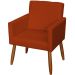 Kit 2 Poltronas Para Sala Decorativas Reforçadas Beatriz Suede Terracota Pé Castanho - Clique E Decore