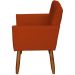 Kit 2 Poltronas Para Sala Decorativas Reforçadas Beatriz Suede Terracota Pé Castanho - Clique E Decore