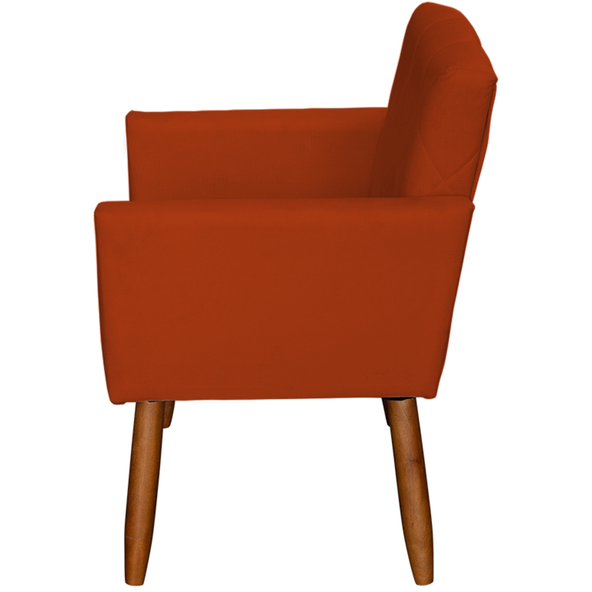 Kit 2 Poltronas Para Sala Decorativas Reforçadas Beatriz Suede Terracota Pé Castanho - Clique E Decore