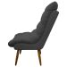 Kit 2 Poltronas Para Sala Recepção Decorativa Consultório Salão Escritório Sufler Linho Cinza