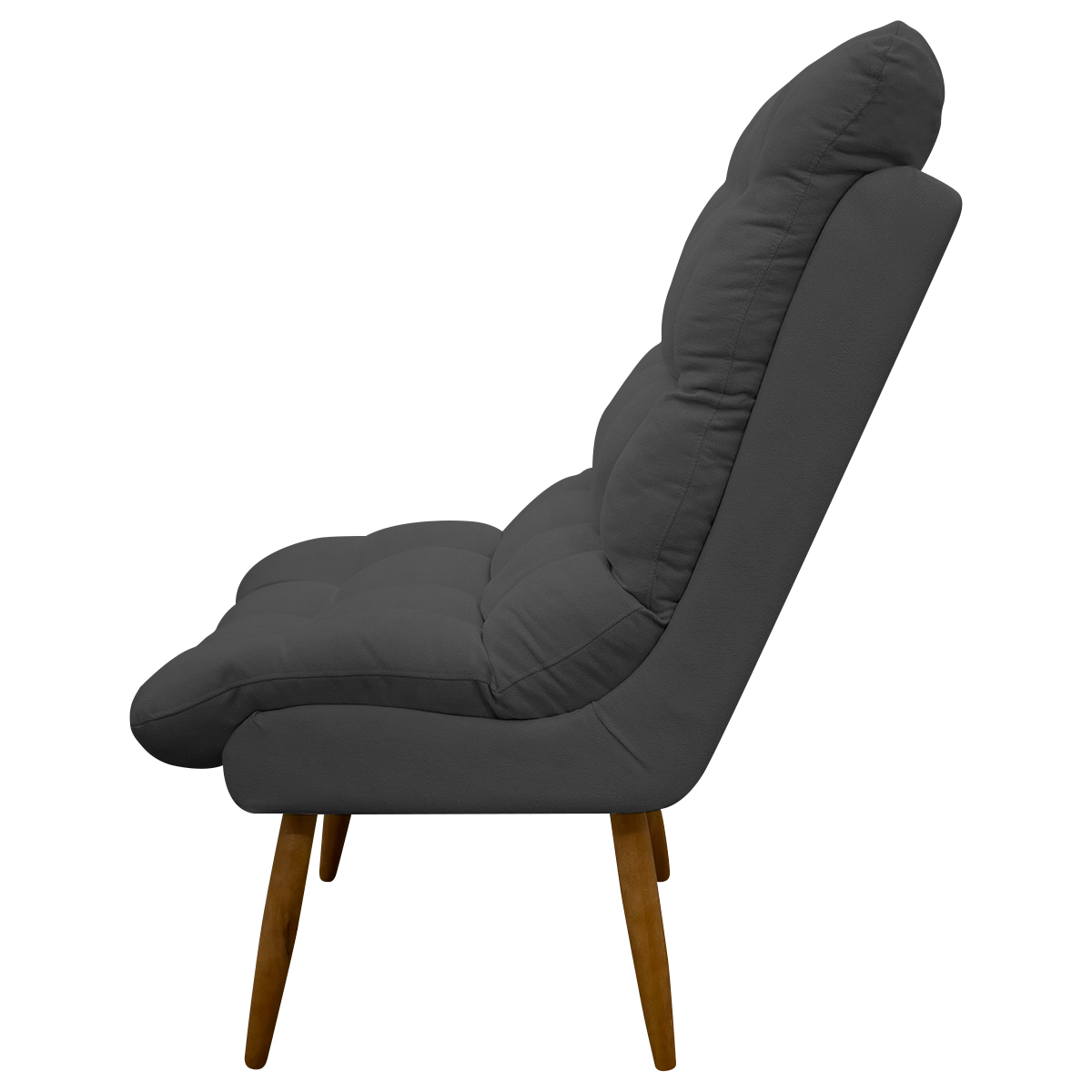Kit 2 Poltronas Para Sala Recepção Decorativa Consultório Salão Escritório Sufler Linho Cinza