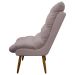 Kit 2 Poltronas Para Sala Recepção Decorativa Consultório Salão Escritório Sufler Linho Rosa