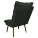 Kit 2 Poltronas Para Sala Recepção Decorativa Consultório Salão Escritório Sufler Linho Verde