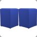 Kit 2 Puff Decorativo Dado Para Sala, Quarto, Escritório, Manicure Corino Azul Royal - Clique E Decore