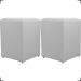 Kit 2 Puff Decorativo Dado Para Sala, Quarto, Escritório, Manicure Corino Branco - Clique E Decore