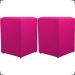 Kit 2 Puff Decorativo Dado Para Sala, Quarto, Escritório, Manicure Corino Pink - Clique E Decore