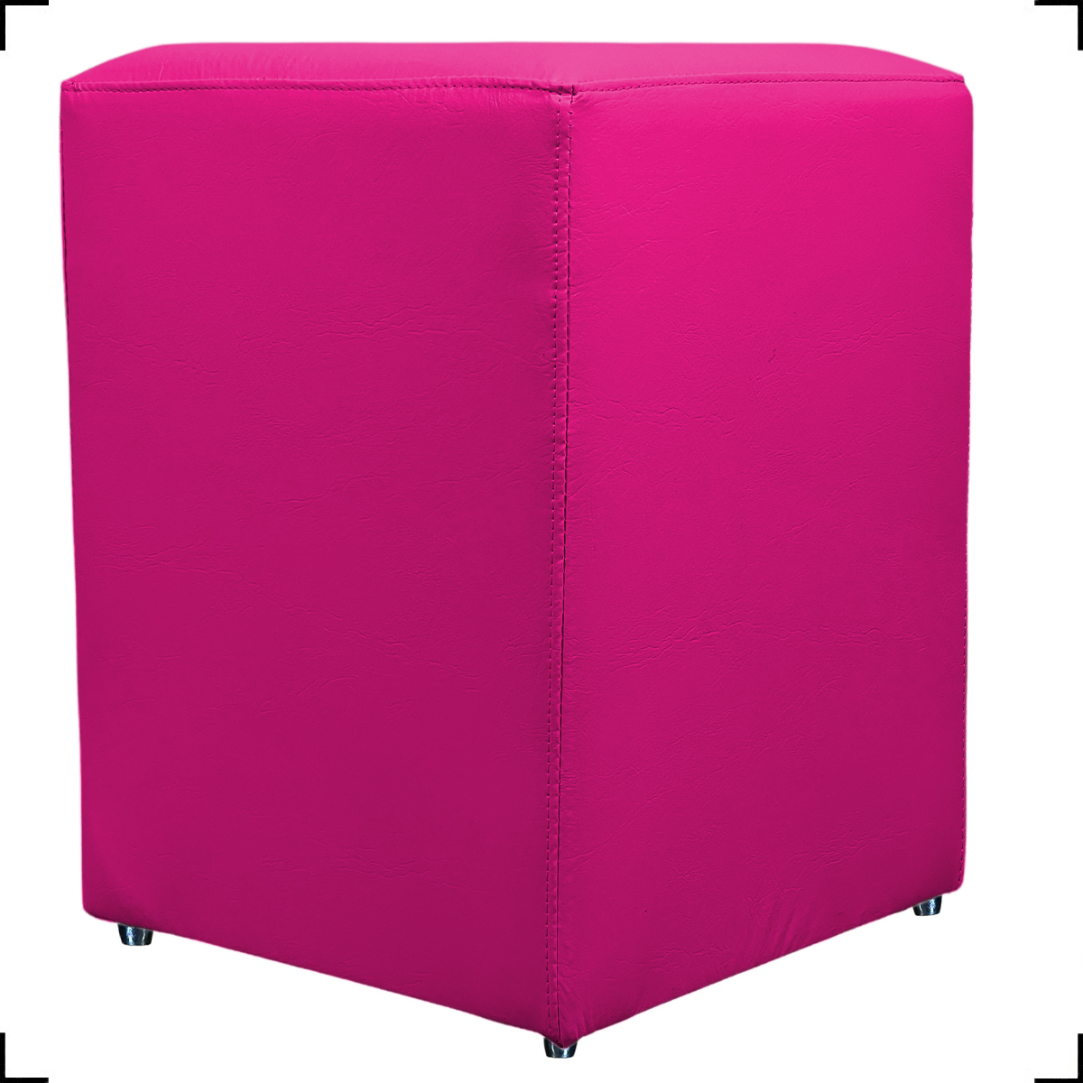 Kit 2 Puff Decorativo Dado Para Sala, Quarto, Escritório, Manicure Corino Pink - Clique E Decore