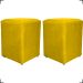 Kit 2 Puff Decorativo Para Sala Recepção Quarto Penteadeira Dado Suede Amarelo