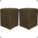 Kit 2 Puff Decorativo Para Sala Recepção Quarto Penteadeira Dado Suede Marrom