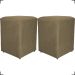 Kit 2 Puff Decorativo Para Sala Recepção Quarto Penteadeira Dado Suede Nude