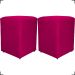 Kit 2 Puff Decorativo Para Sala Recepção Quarto Penteadeira Dado Suede Pink