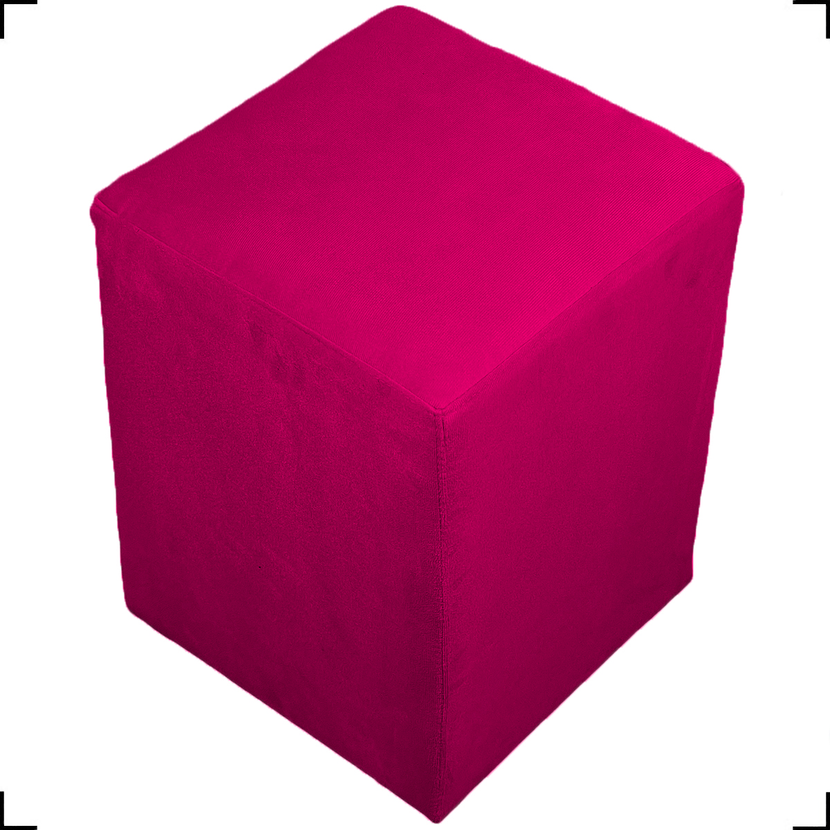 Kit 2 Puff Decorativo Para Sala Recepção Quarto Penteadeira Dado Suede Pink