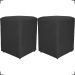 Kit 2 Puff Decorativo Para Sala Recepção Quarto Penteadeira Dado Suede Preto