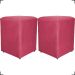 Kit 2 Puff Decorativo Para Sala Recepção Quarto Penteadeira Dado Suede Rosê