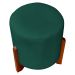 Kit 2 Puff Decorativo Redondo Confortável Para Sala Penteadeira Eloah Suede Verde