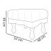 Kit 2 Puff Decorativo Retangular Para Sala Quarto Penteadeira Duque Luxo Bouclé Capitonê Bege