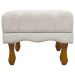 Kit 2 Puff Decorativo Retangular Para Sala Quarto Penteadeira Duque Luxo Bouclé Capitonê Bege