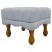 Kit 2 Puff Decorativo Retangular Para Sala Quarto Penteadeira Duque Luxo Bouclé Capitonê Cinza