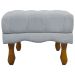 Kit 2 Puff Decorativo Retangular Para Sala Quarto Penteadeira Duque Luxo Bouclé Capitonê Cinza