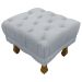 Kit 2 Puff Decorativo Retangular Para Sala Quarto Penteadeira Duque Luxo Bouclé Capitonê Cinza