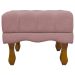Kit 2 Puff Decorativo Retangular Para Sala Quarto Penteadeira Duque Luxo Bouclé Capitonê Rosê