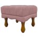 Kit 2 Puff Decorativo Retangular Para Sala Quarto Penteadeira Duque Luxo Bouclé Capitonê Rosê