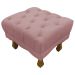 Kit 2 Puff Decorativo Retangular Para Sala Quarto Penteadeira Duque Luxo Bouclé Capitonê Rosê