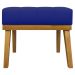 Kit 2 Puff Decorativo Retangular Para Sala Quarto Penteadeira Firenze Corino Azul Royal