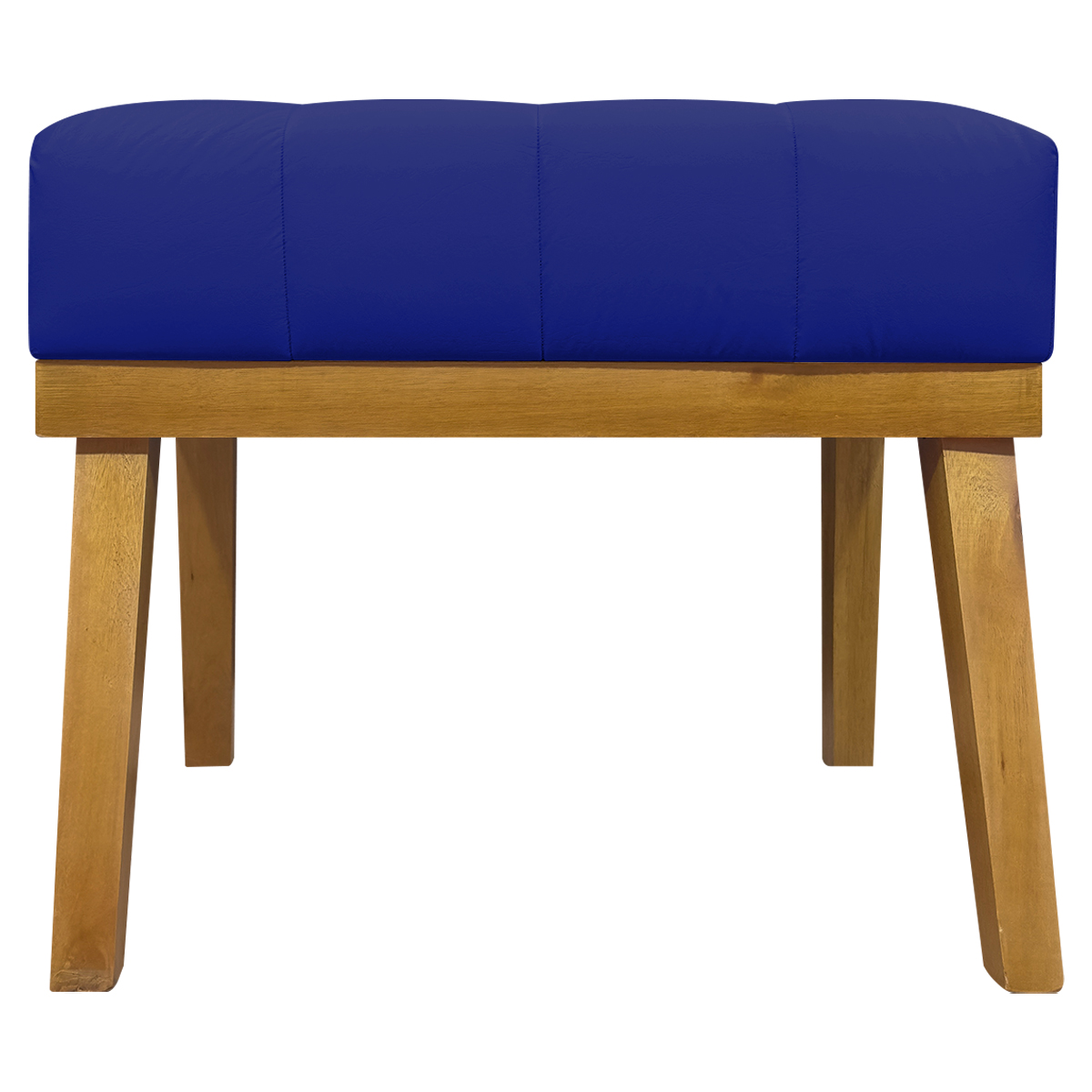 Kit 2 Puff Decorativo Retangular Para Sala Quarto Penteadeira Firenze Corino Azul Royal