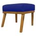 Kit 2 Puff Decorativo Retangular Para Sala Quarto Penteadeira Firenze Corino Azul Royal