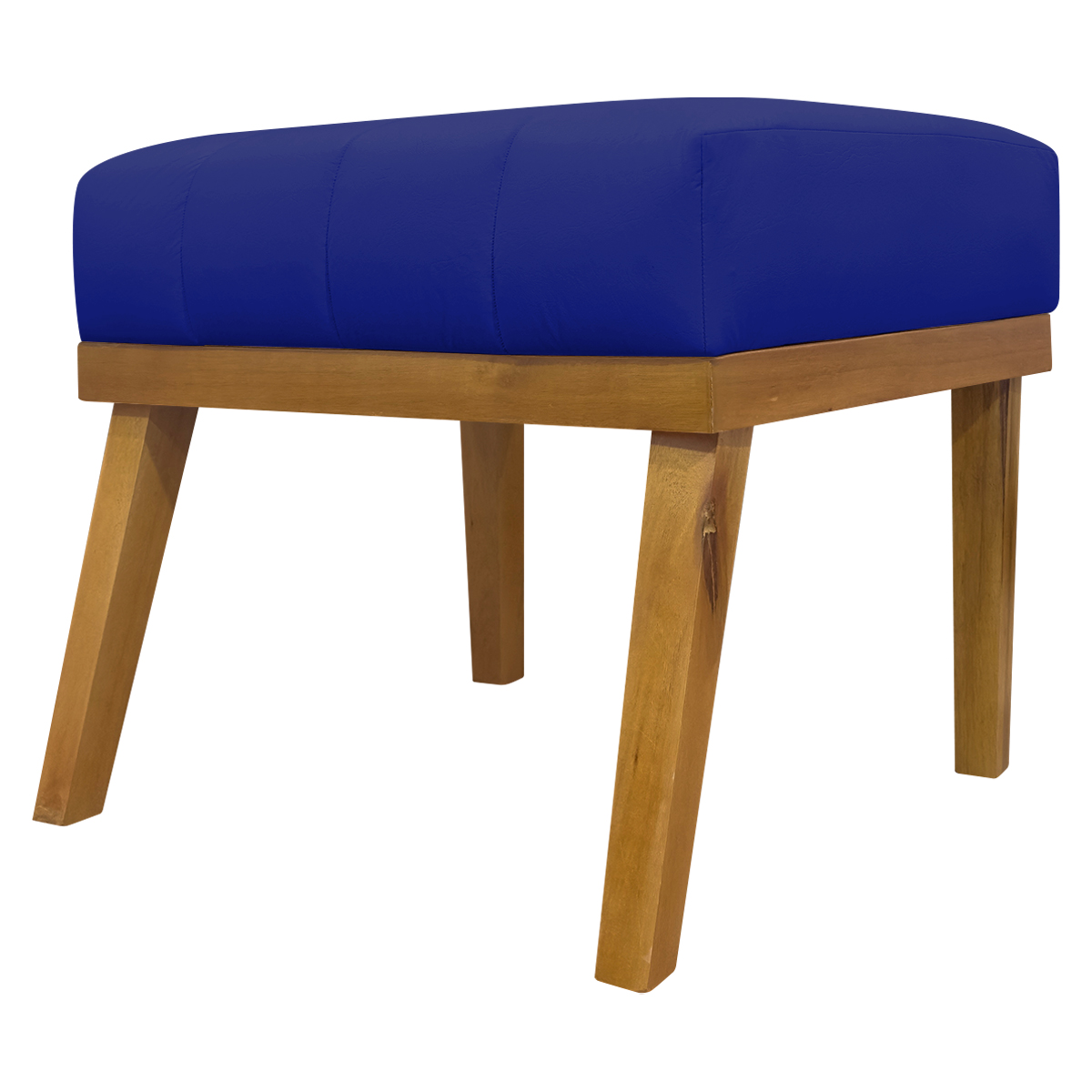 Kit 2 Puff Decorativo Retangular Para Sala Quarto Penteadeira Firenze Corino Azul Royal