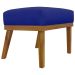 Kit 2 Puff Decorativo Retangular Para Sala Quarto Penteadeira Firenze Corino Azul Royal