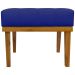 Kit 2 Puff Decorativo Retangular Para Sala Quarto Penteadeira Firenze Corino Azul Royal