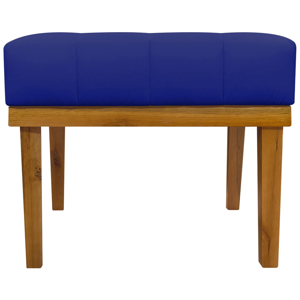 Kit 2 Puff Decorativo Retangular Para Sala Quarto Penteadeira Firenze Corino Azul Royal