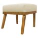 Kit 2 Puff Decorativo Retangular Para Sala Quarto Penteadeira Firenze Corino Bege