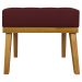 Kit 2 Puff Decorativo Retangular Para Sala Quarto Penteadeira Firenze Corino Bordo