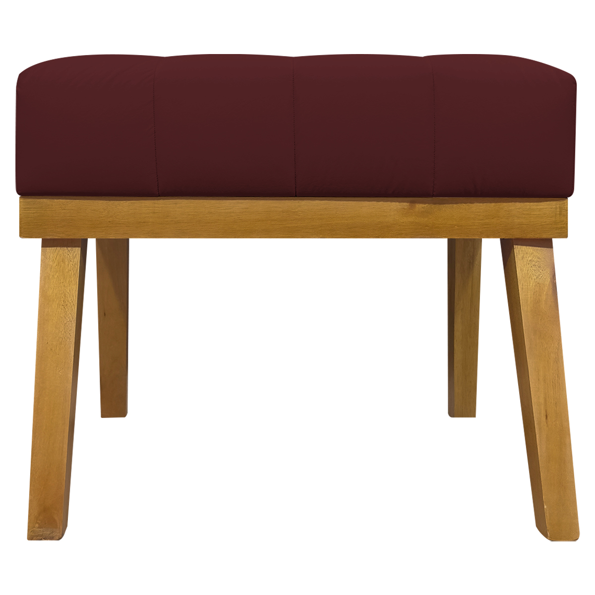 Kit 2 Puff Decorativo Retangular Para Sala Quarto Penteadeira Firenze Corino Bordo