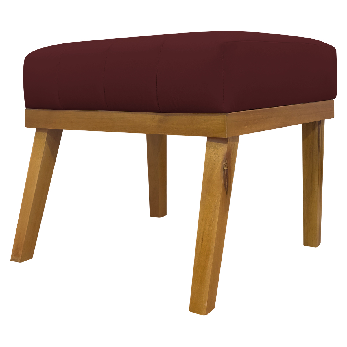 Kit 2 Puff Decorativo Retangular Para Sala Quarto Penteadeira Firenze Corino Bordo