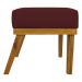 Kit 2 Puff Decorativo Retangular Para Sala Quarto Penteadeira Firenze Corino Bordo