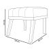 Kit 2 Puff Decorativo Retangular Para Sala Quarto Penteadeira Firenze Corino Branco