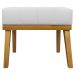 Kit 2 Puff Decorativo Retangular Para Sala Quarto Penteadeira Firenze Corino Branco